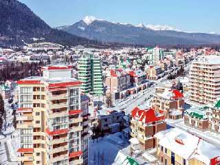 Vue panoramique de la ville de Samjiyon