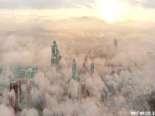 Ryomyong Street above the clouds
